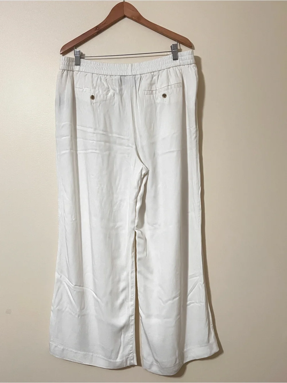Worthington Off White Cream Wide-Leg Bermuda Women’s Pants Trousers NWOT